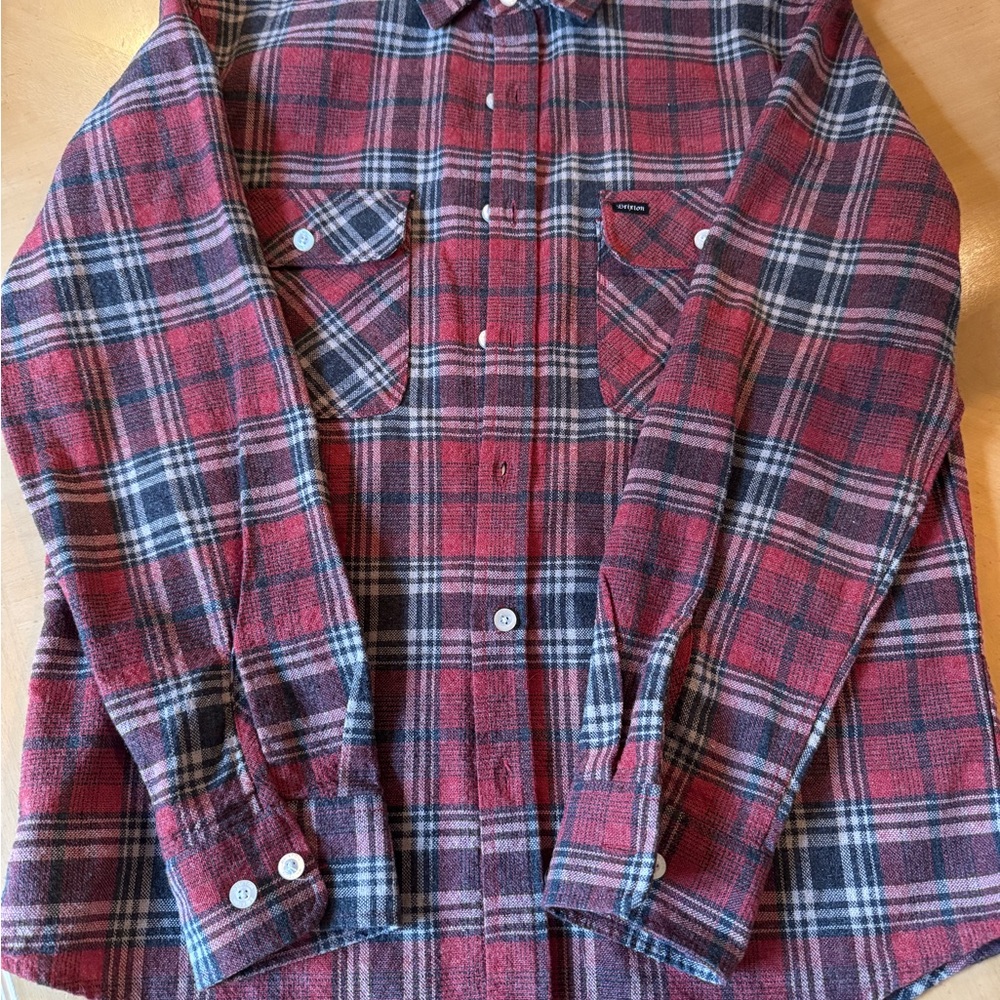 Brixton Red and Black Casual Button Down Shirt